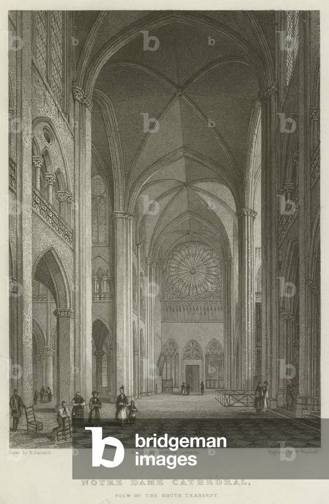 Notre Dame Cathedral, View of the South Transept (engraving)