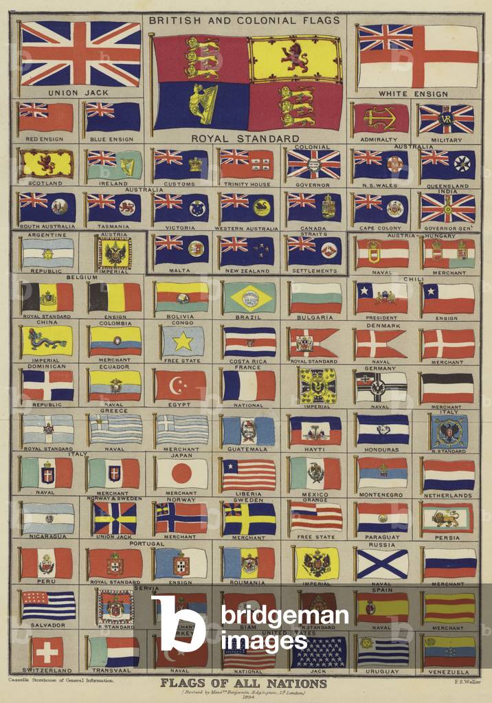 Flags of all nations (colour litho)