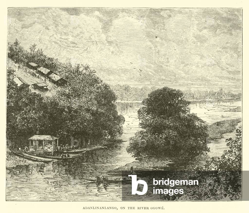 Adanlinanlango, on the River Ogowe (engraving)