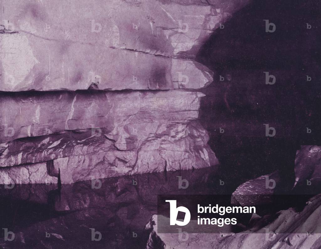 The River Styx, Mammoth Cave, Kentucky (b/w photo)