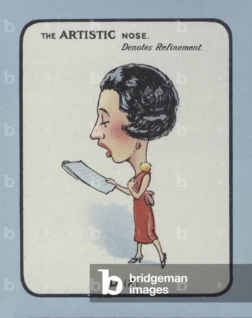 The Artistic Nose Denotes Refinement (colour litho)