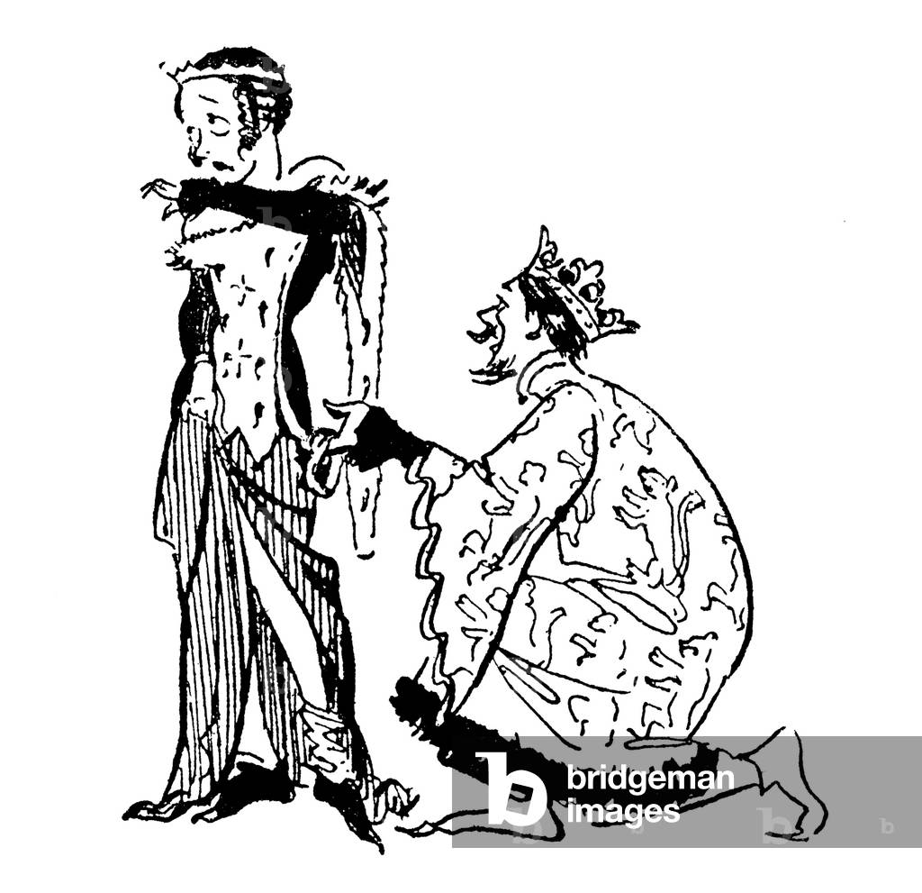 King Edward III and the Garter (lithograph)