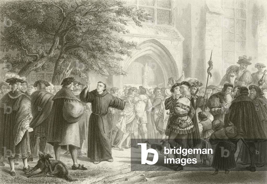 The Indulgences, or the Ninety Five Propositions (engraving)