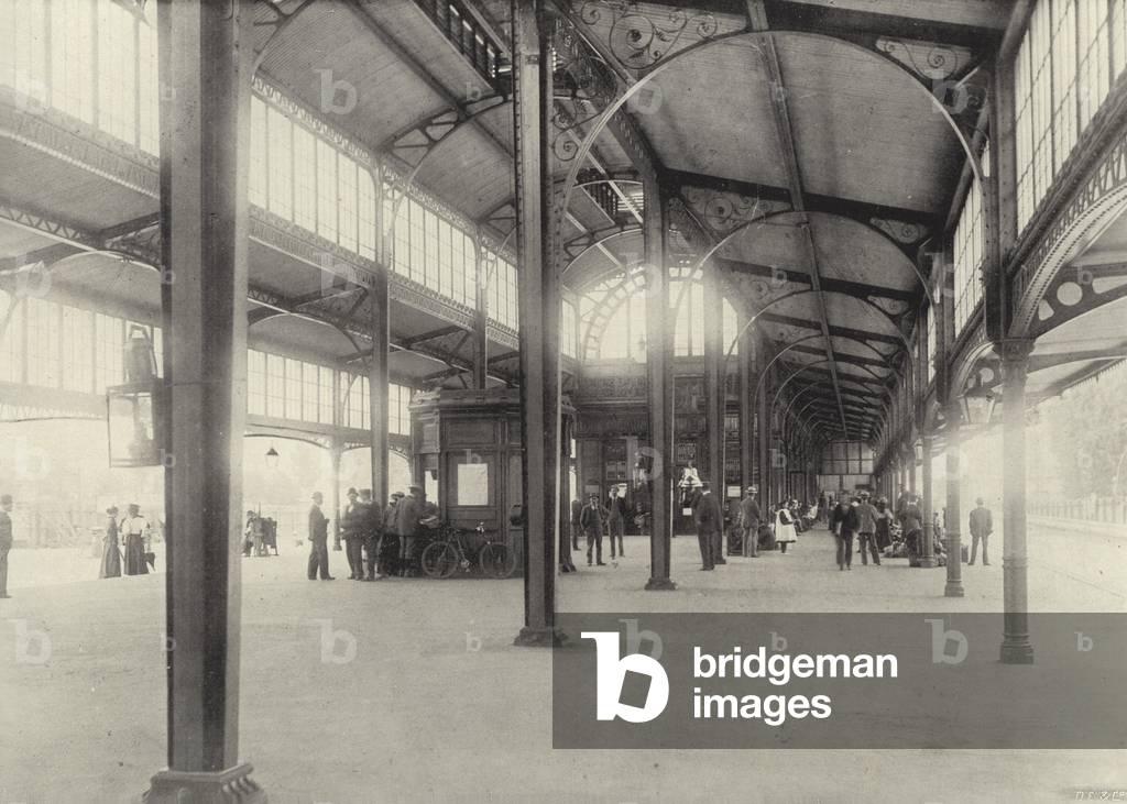 Interior of Railway Station, Johannesburg (b/w photo)