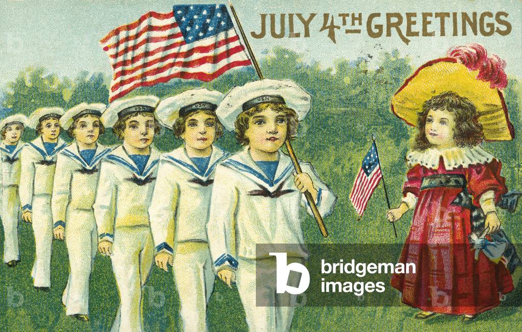 Independence Day Card (colour litho)
