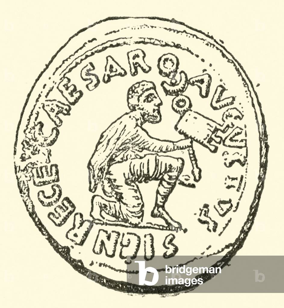 The recovery of the standards of Crassus (engraving)