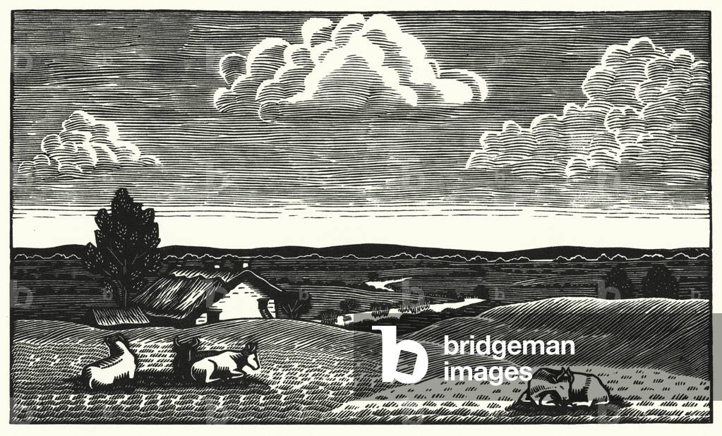 Illustration for Tess Of The DUrbervilles by Thomas Hardy (engraving)
