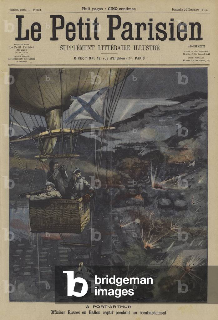 Siege of Port Arthur, Russo-Japanese War (colour litho)