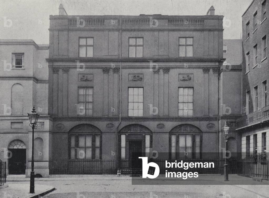 London, Foley House, Foley Place, 1786 (b/w photo)