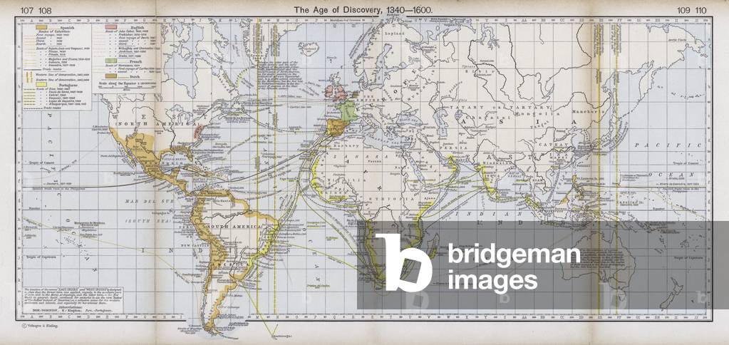 The Age of Discovery, 1340-1600 (colour litho)