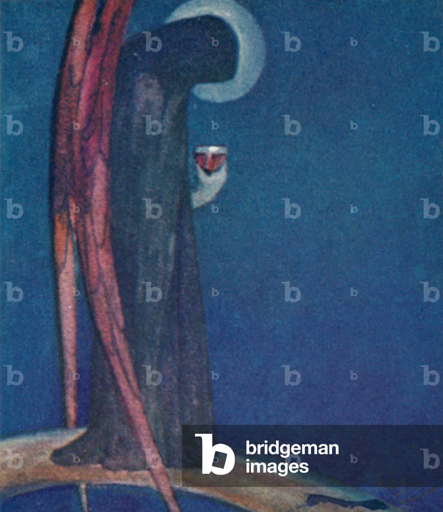 Illustration for The Dream Of Gerontius by Cardinal Newman (colour litho)