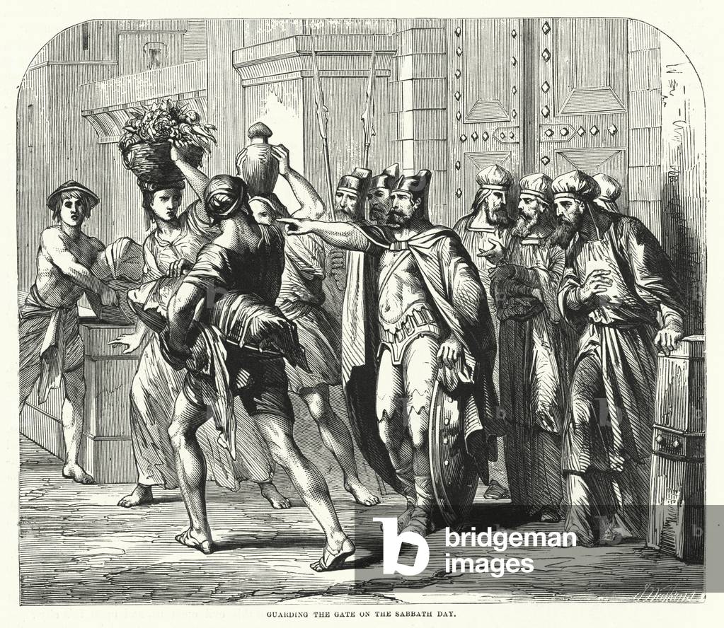 Guarding the Gate on the Sabbath Day (engraving)