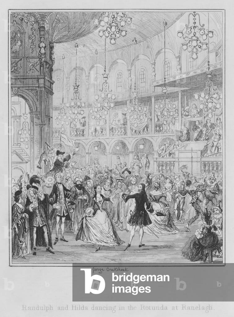 Randulph and Hilda dancing in the Rotunda at Ranelagh (engraving)