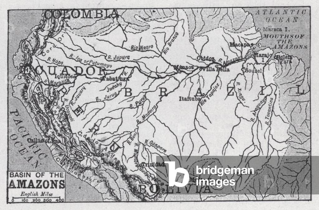 Basin of the Amazons (litho)