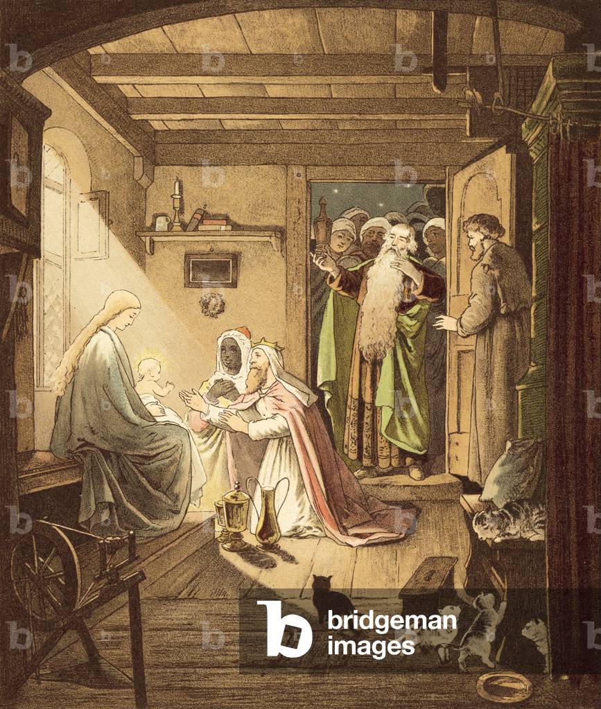 The Three Kings (colour litho)