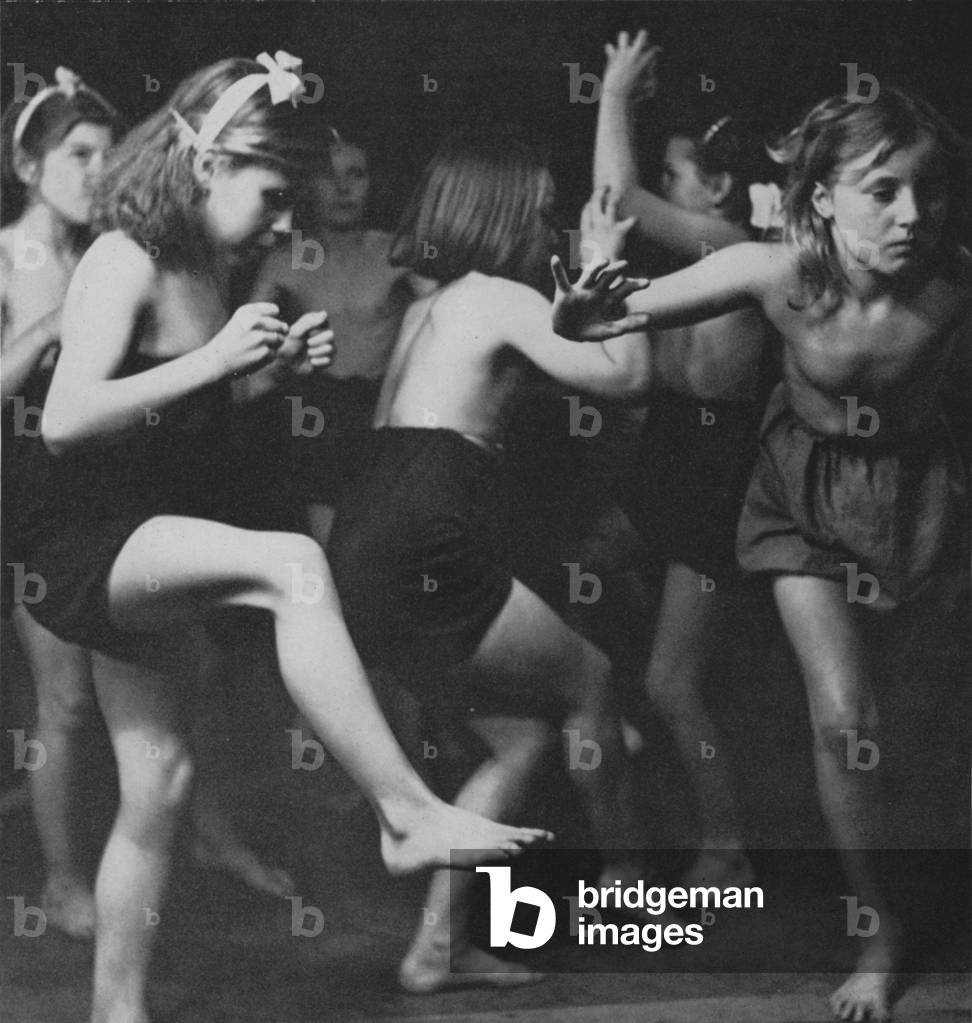 Moving and Growing, Physical Education in the Primary School, 1950s (b/w photo)