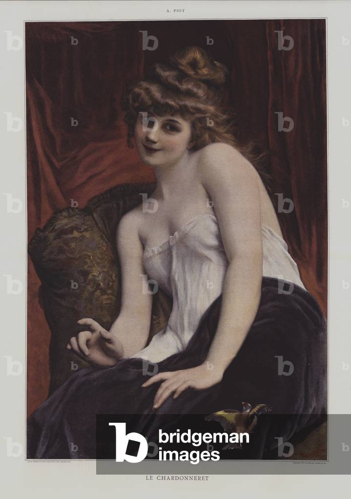 Le Chardonneret (The Goldfinch) (colour litho)