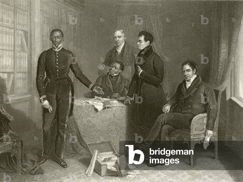 Jan Tzatzoe, Andries Stoffles, Rev Dr Philip and Rev Mess Read, Senior and Junior (engraving)