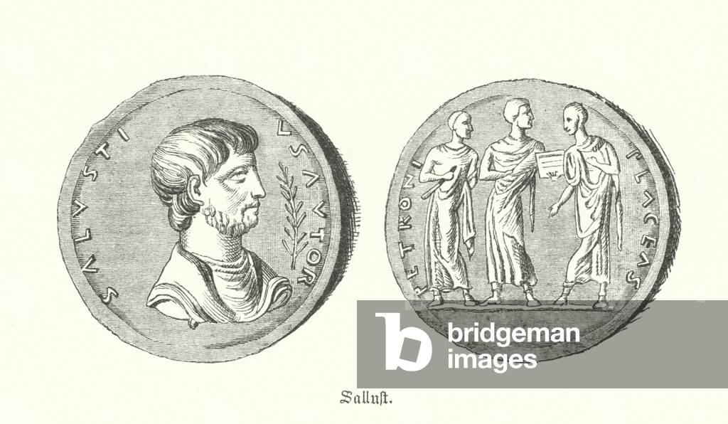 Sallust, Roman historian and politician (engraving)