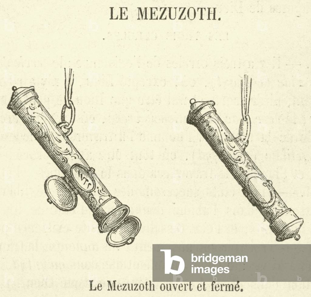 Le Mezuzoth ouvert et ferme (engraving)