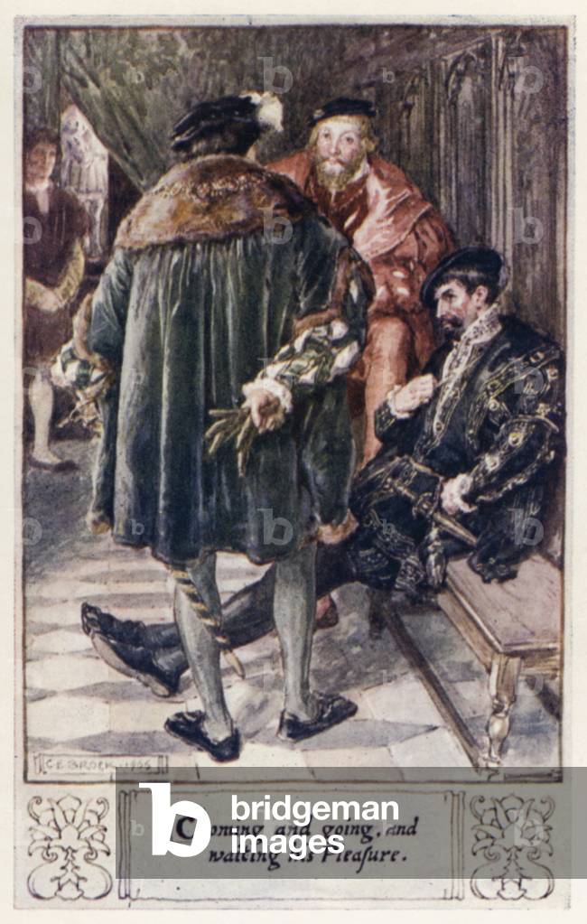 Coming and going, and waiting his Pleasure (colour litho)