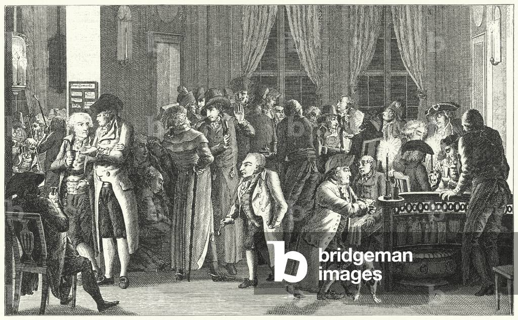 Interior of Richter's coffee house in Leipzig, c1800 (engraving)