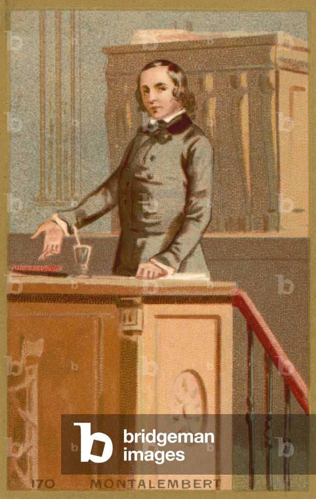 Charles Forbes Rene de Montalembert, French historian (chromolitho)