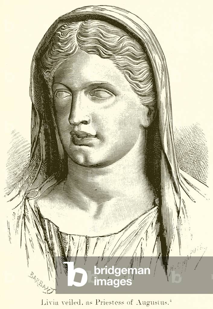 Livia Veiled, as Priestess of Augustus (engraving)