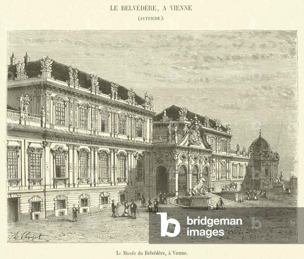 Le Musee du Belvedere, a Vienne (engraving)