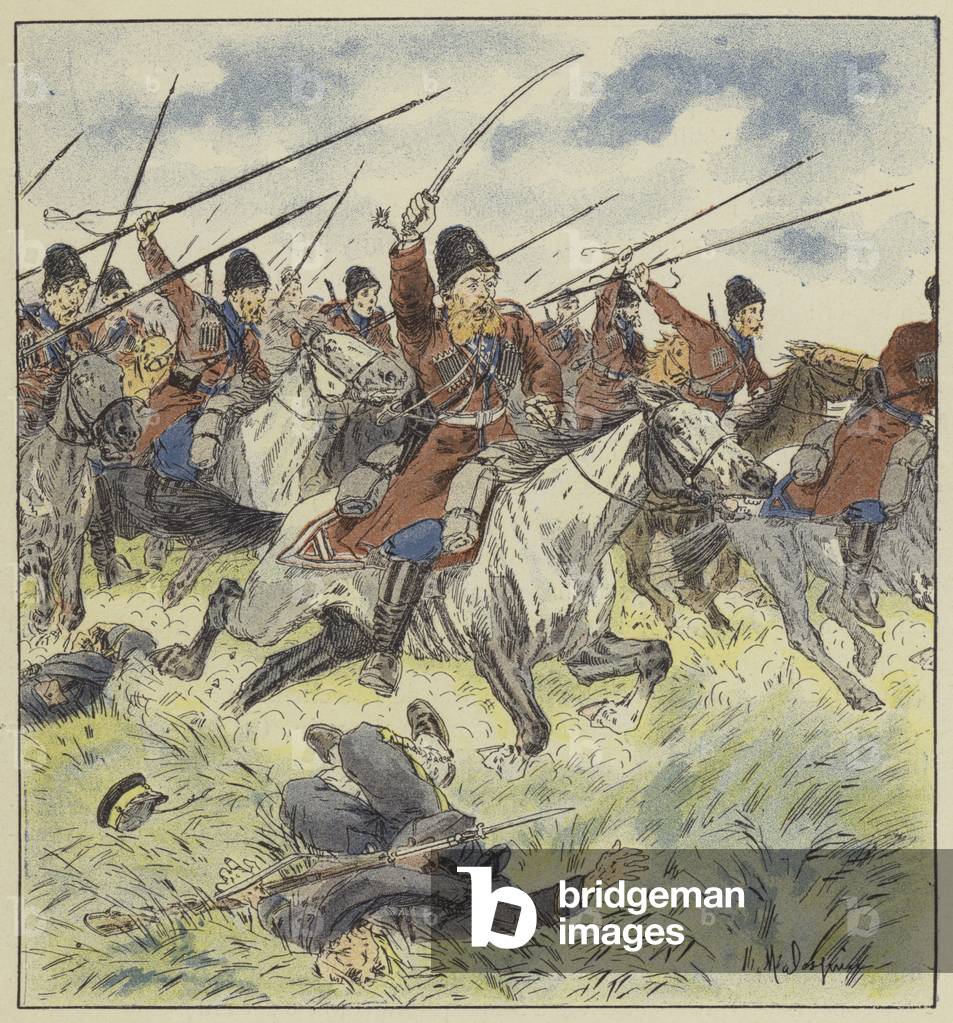 Charge de cosaques (colour litho)