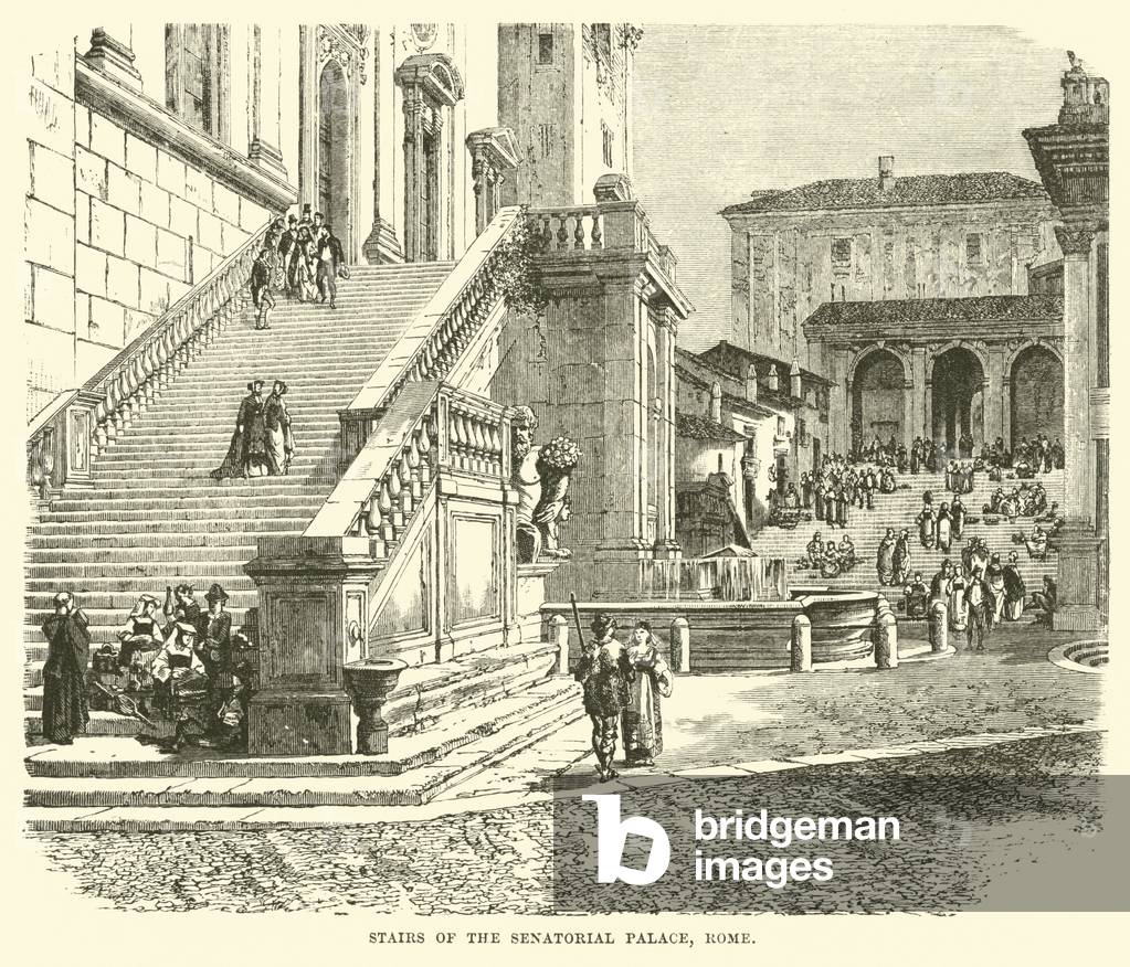 Stairs of the Senatorial Palace, Rome (engraving)