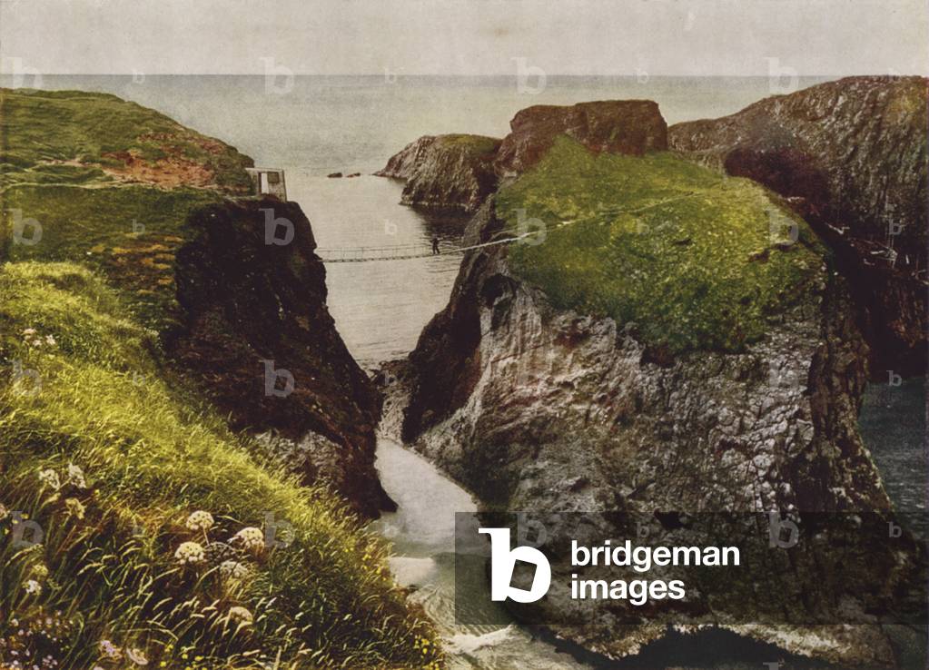 Carrick-a-Rede Rope Bridge, near Ballintoy, County Antrim (colour photo)