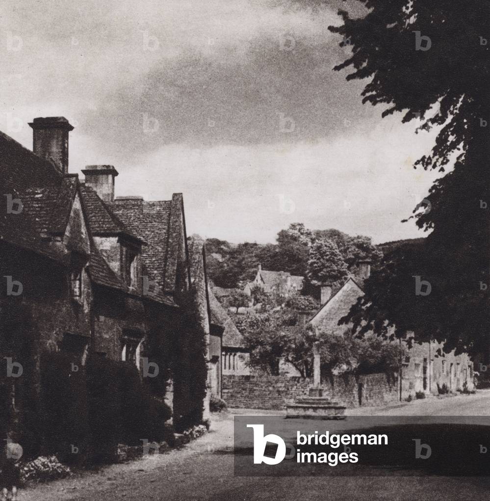 Cotswolds: Stanton Village (b/w photo)