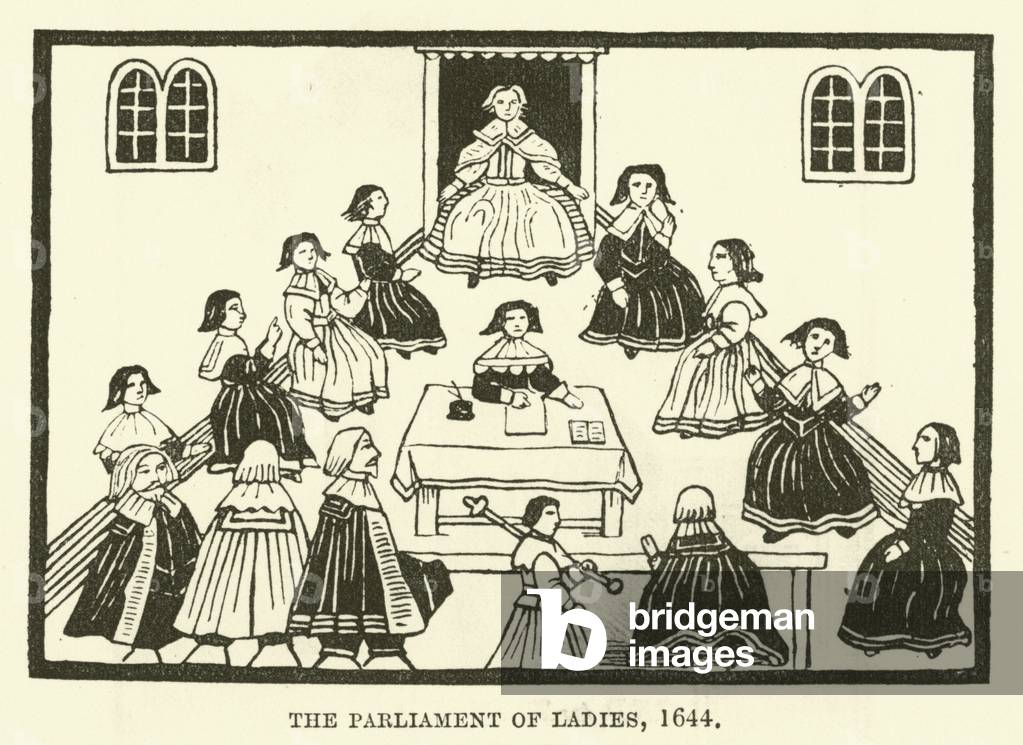 The parliament of ladies, 1644 (engraving)