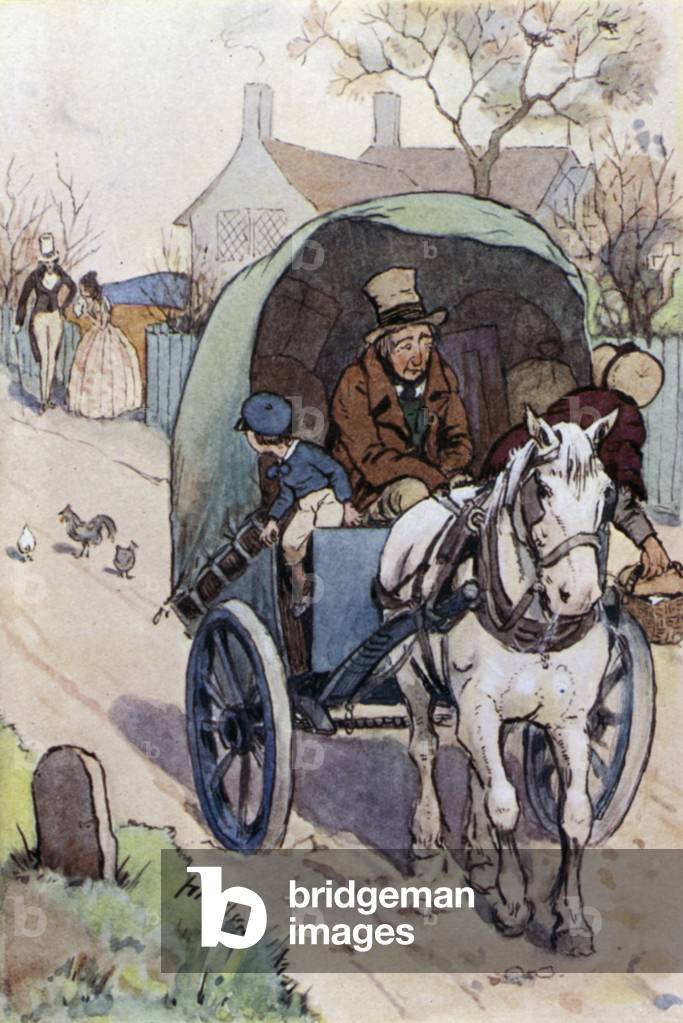 Illustration for David Copperfield (colour litho)