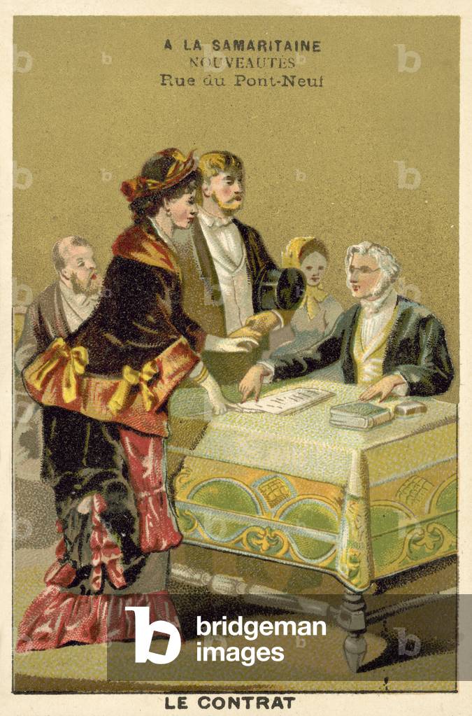 The contract (chromolitho)