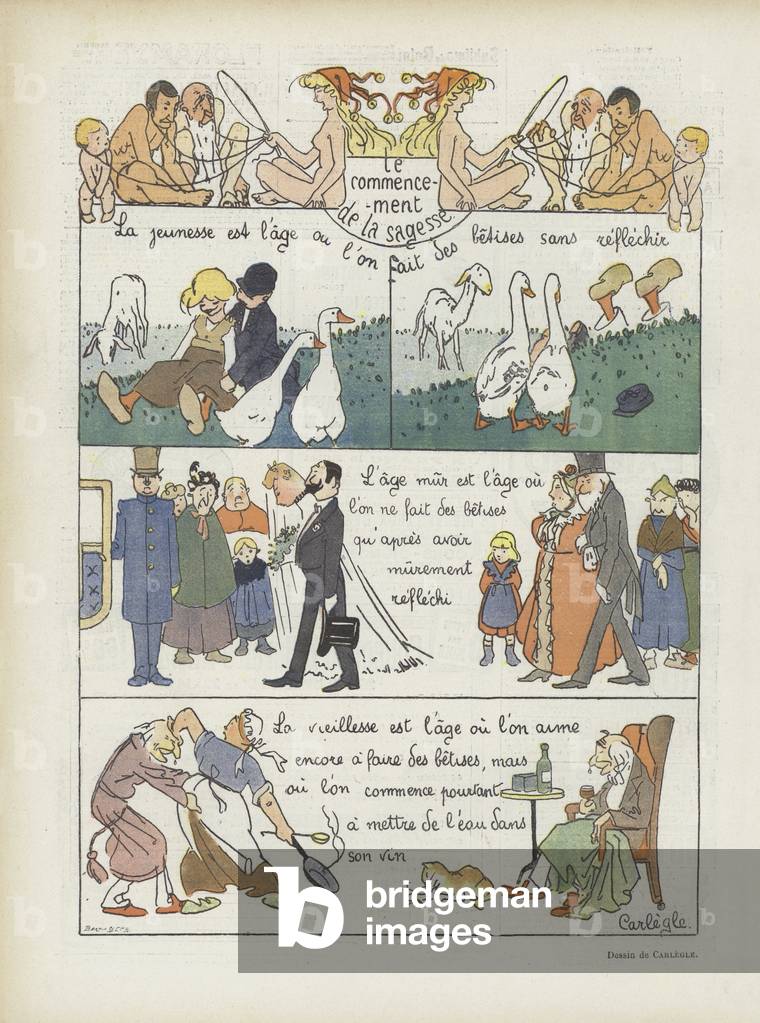 Illustration for Le Rire (colour litho)