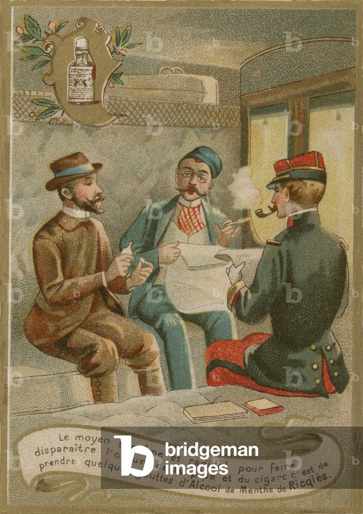 Menthe de Ricqles, trade card (chromolitho)