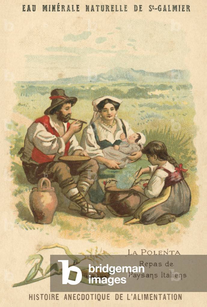 Polenta, meal of Italian peasants (chromolitho)