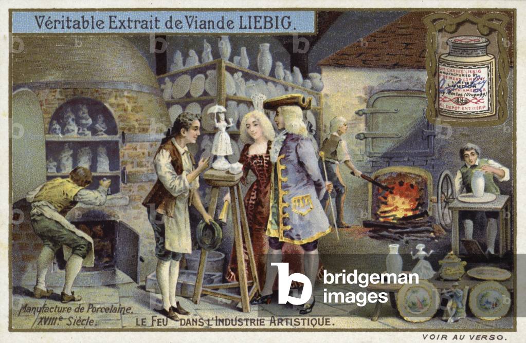 Porcelain manufacturing, 18th Century (chromolitho)