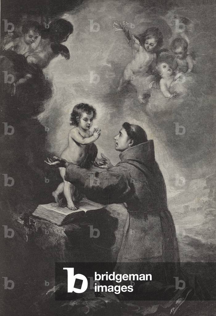 The Vision of St Anthony of Padua (engraving)