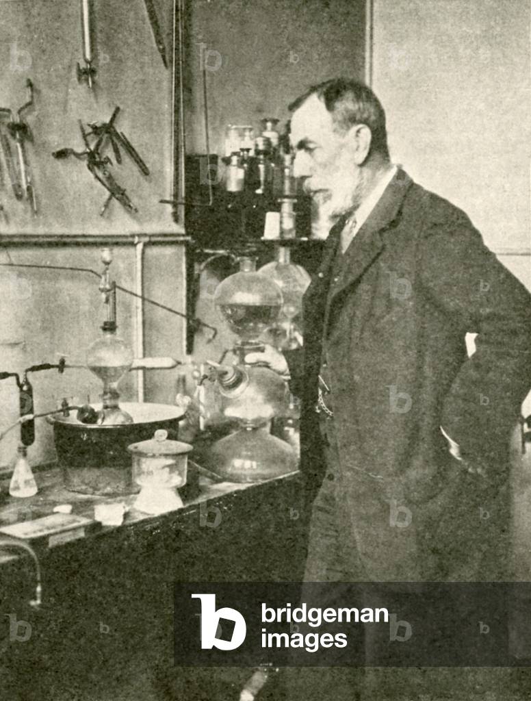 A discoverer of new gases (b/w photo)