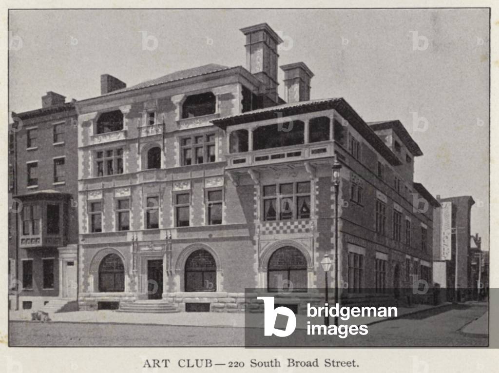 Philadelphia: Art Club, 220 South Broad Street (b/w photo)