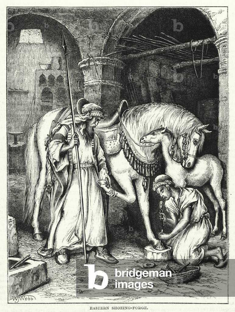 Eastern shoeing-forge (engraving)
