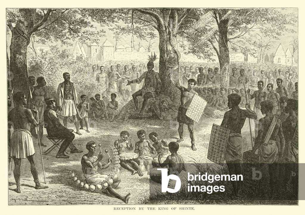Reception by the King of Shinte (engraving)