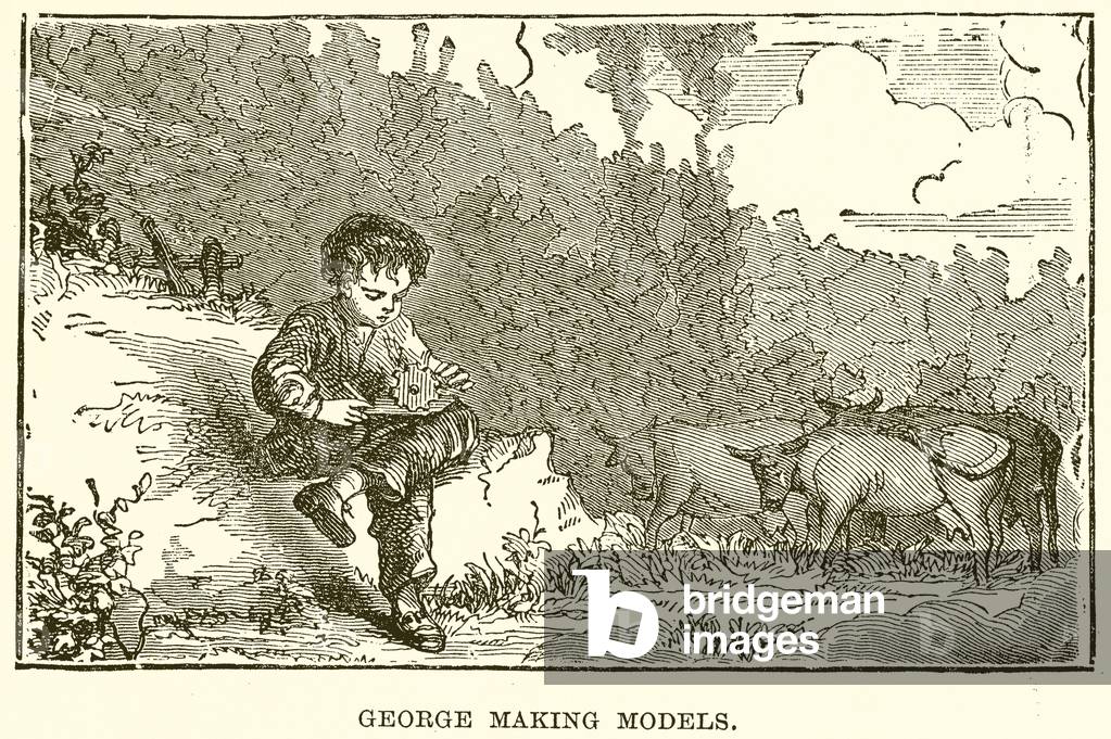 George making Models (engraving)