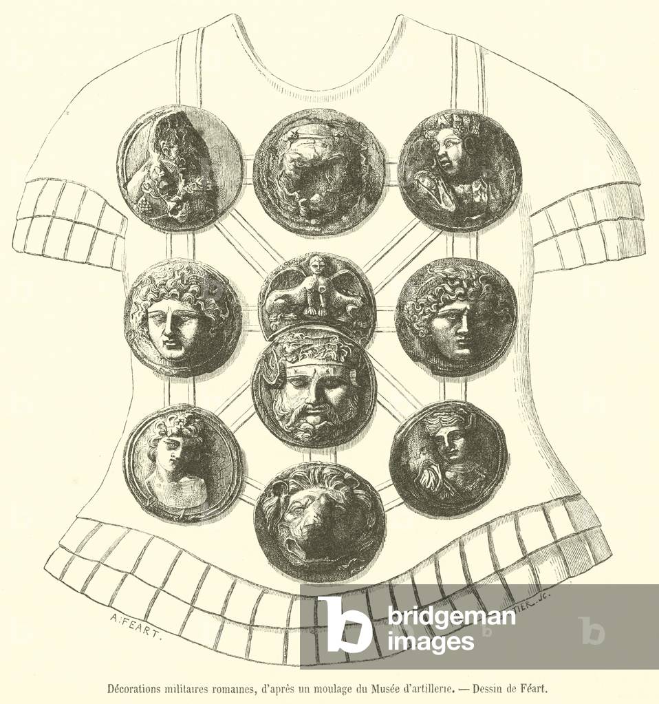 Decorations militaires romaines (engraving)