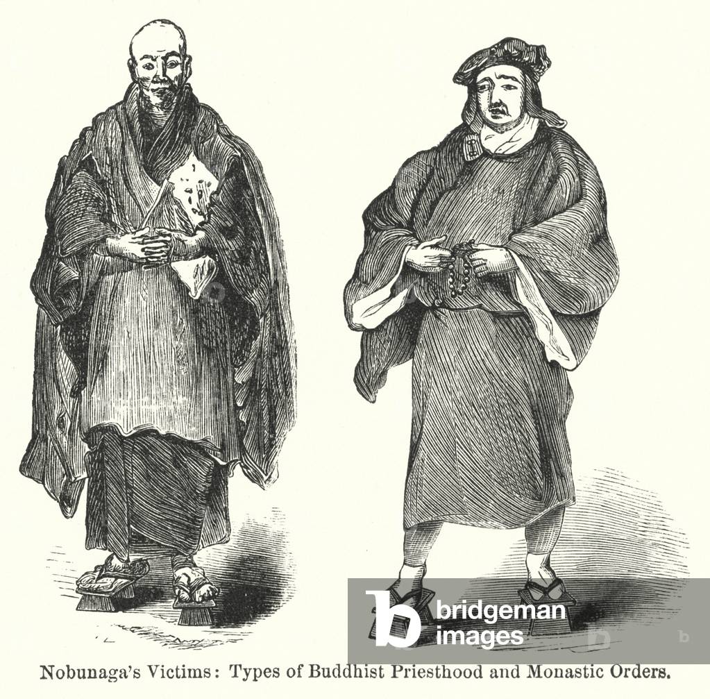 Nobunaga's Victims, Types of Buddhist Priesthood and Monastic Orders (engraving)