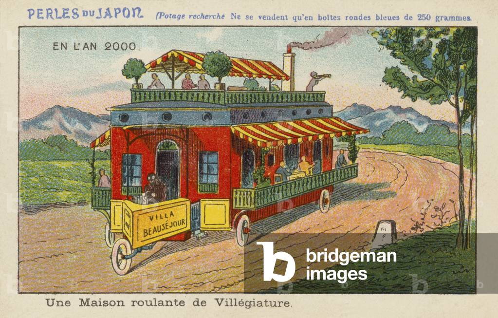 Mobile holiday resort in the year 2000 (chromolitho)