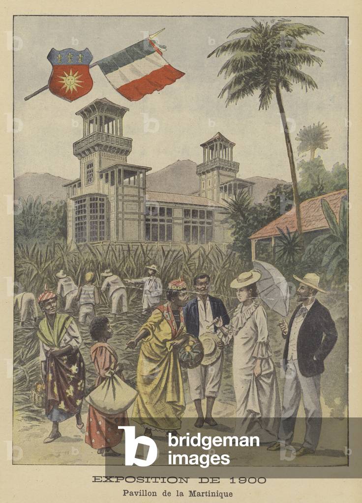 The Pavilion of Martinique at the Exposition Universelle of 1900 in Paris (colour litho)